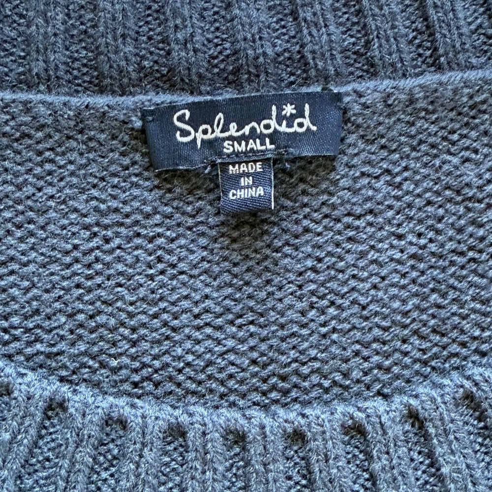 Splendid‎ Scoop Neck Long Back Wool-Blend Sweater Size Small - Picture 2 of 4